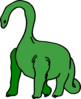 Green Long Necked Dinosaur Clip Art